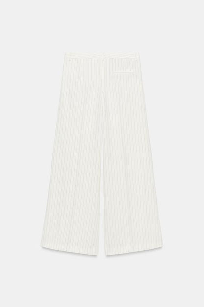 Pantalon à jambe large à rayures ZW Collection