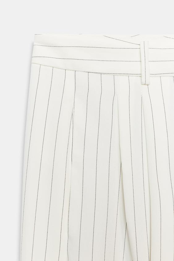 Pantalon à jambe large à rayures ZW Collection