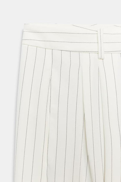Pantalon à jambe large à rayures ZW Collection