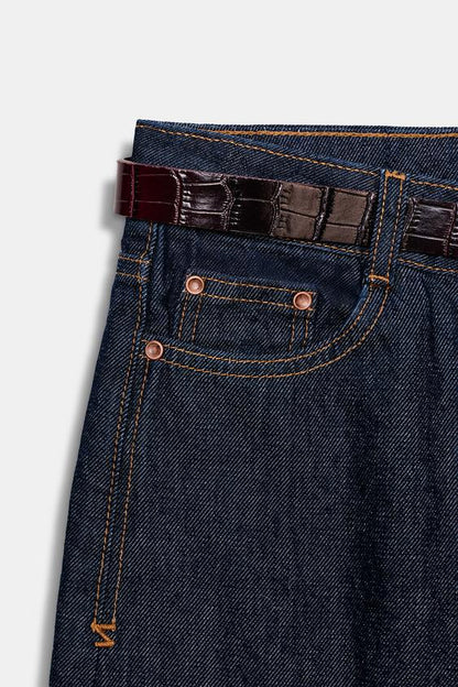 Jean Z1975 à jambe large avec ceinture