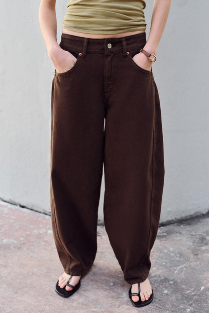 Jean Z1975 coupe barrel, taille mi-haute et longueur cheville