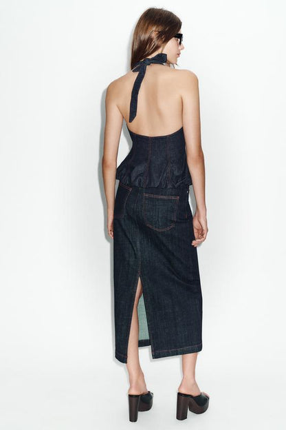 Jupe Z1975 midi en denim