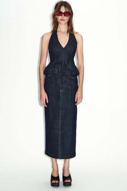 Jupe Z1975 midi en denim