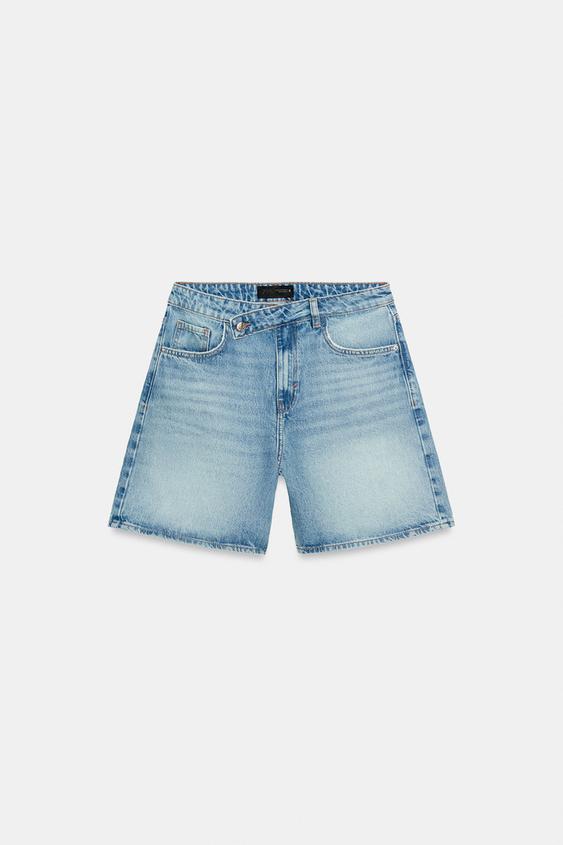 Short Z1975 en denim taille croisée