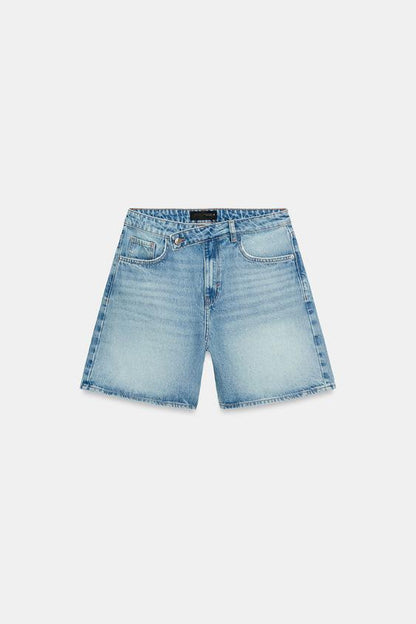Short Z1975 en denim taille croisée