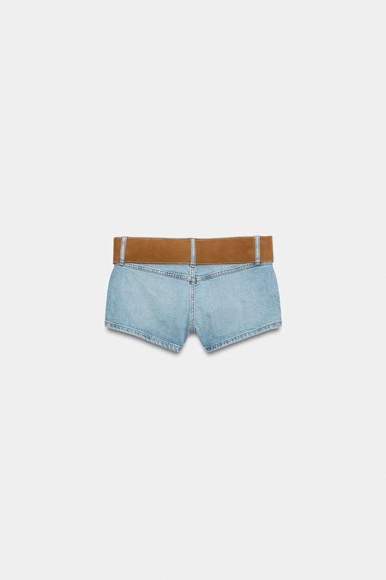 Short Z1975 en denim avec ceinture