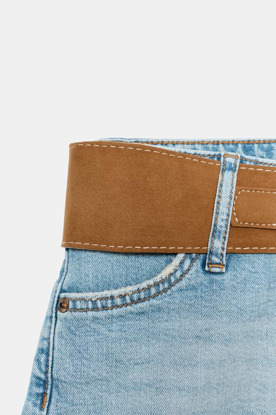 Short Z1975 en denim avec ceinture