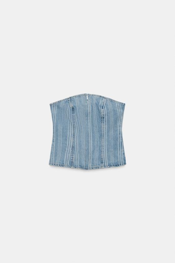 Top Z1975 en denim à rayures