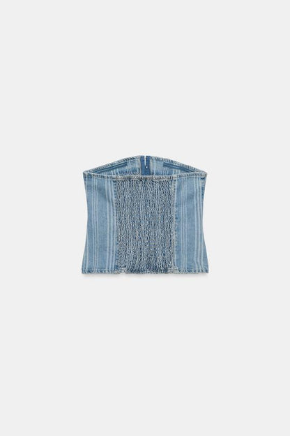 Top Z1975 en denim à rayures