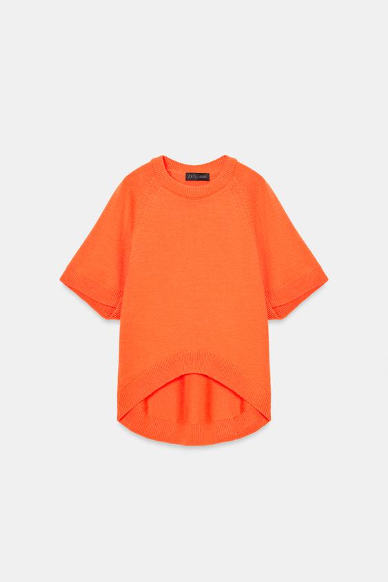 Pull en maille à manches courtes