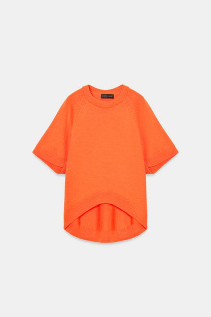 Pull en maille à manches courtes