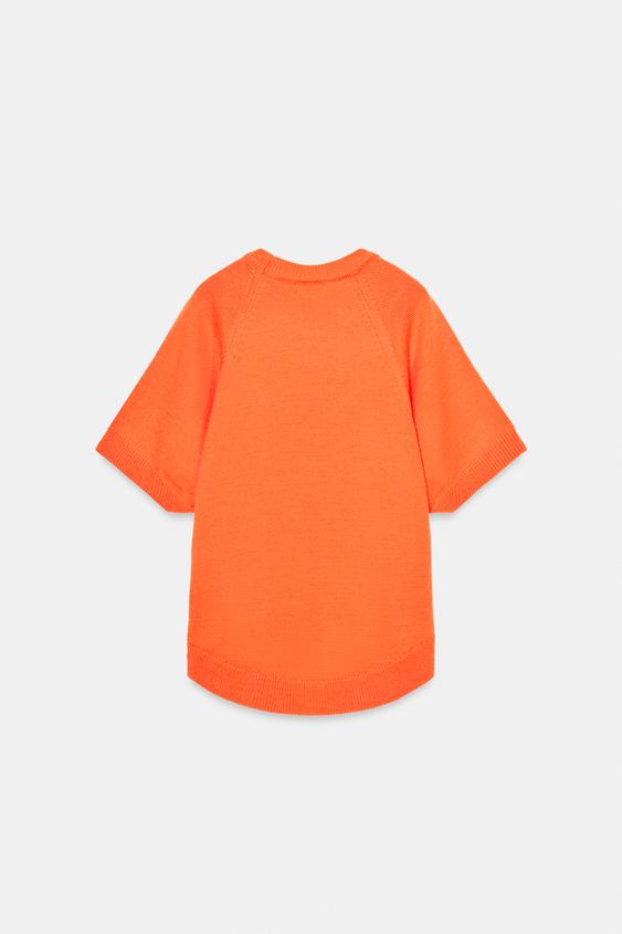Pull en maille à manches courtes