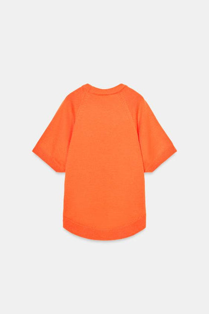 Pull en maille à manches courtes