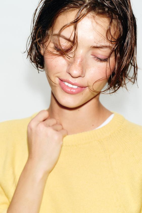 Pull en maille à manches bouffantes