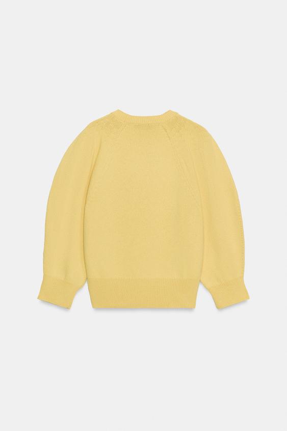 Pull en maille à manches bouffantes