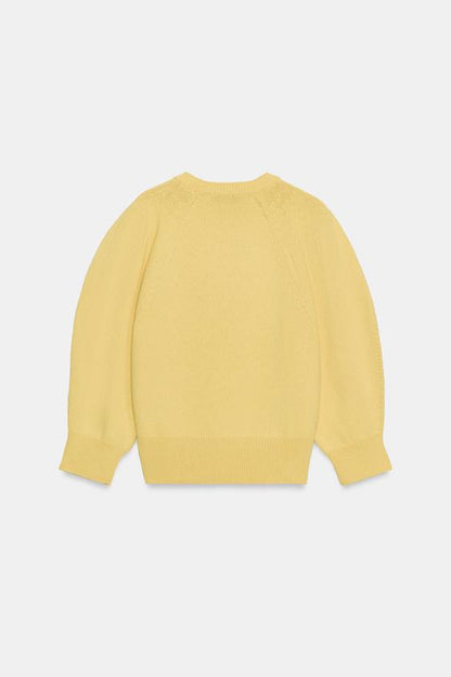 Pull en maille à manches bouffantes