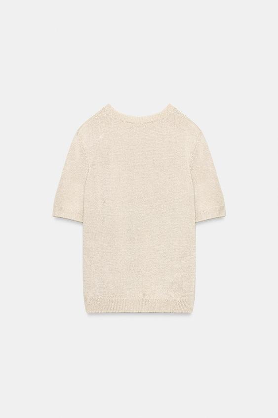 Veste en maille à manches courtes