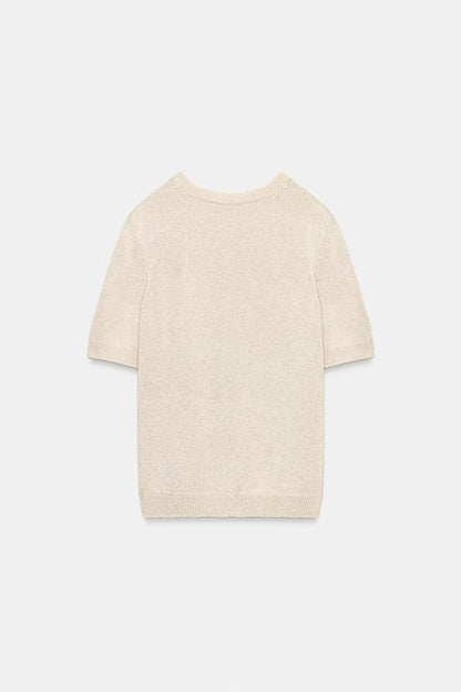 Veste en maille à manches courtes