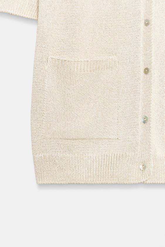 Veste en maille à manches courtes