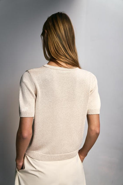 Veste en maille à manches courtes