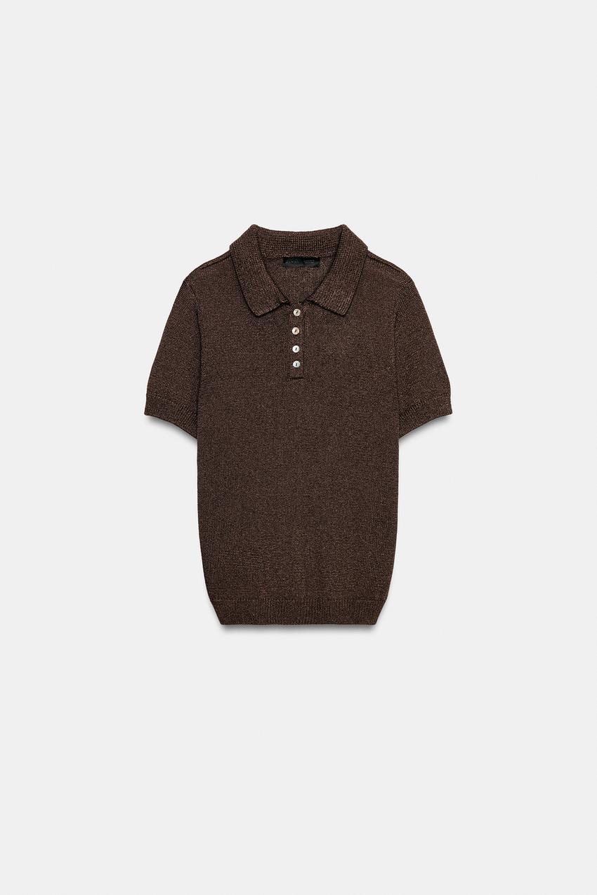 Polo en maille à manches courtes