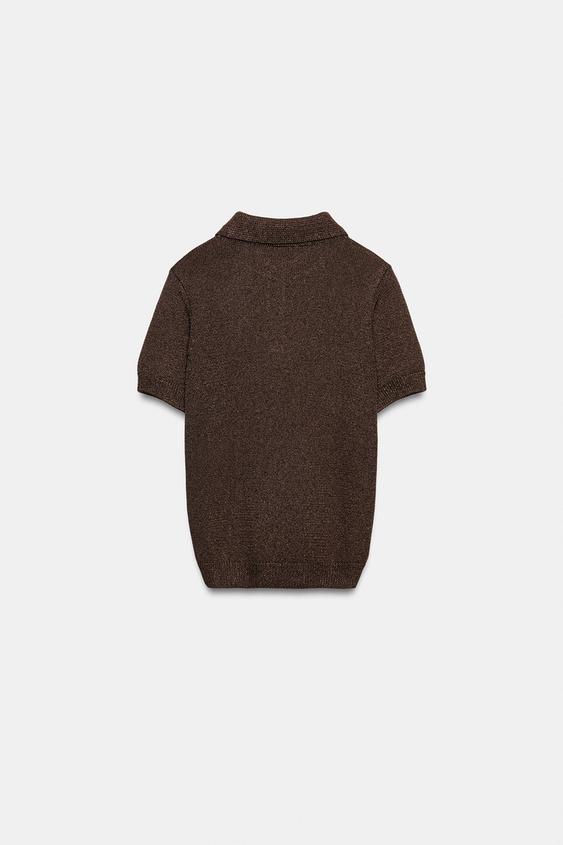 Polo en maille à manches courtes