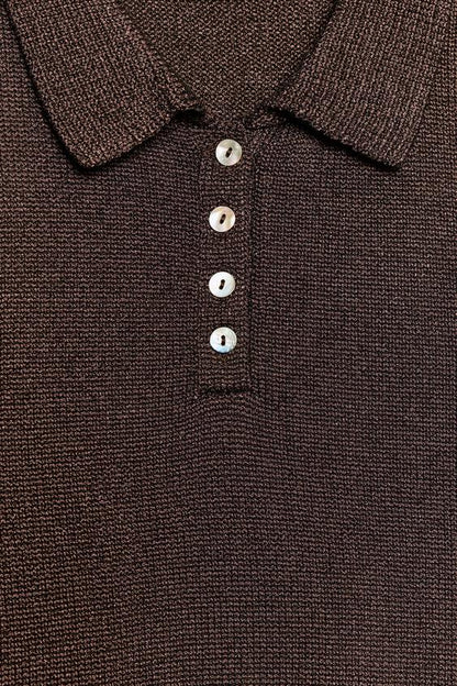 Polo en maille à manches courtes
