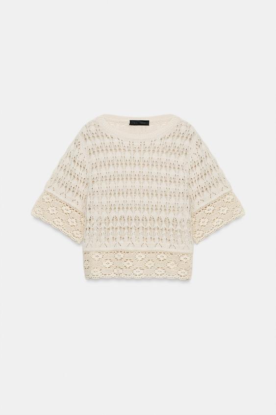 Top en maille pointelle