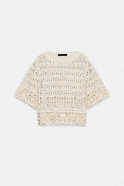 Top en maille pointelle