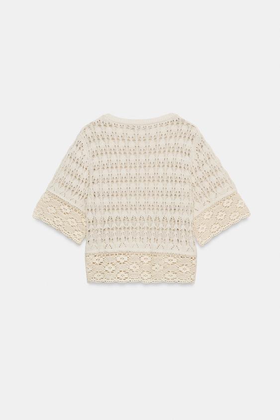 Top en maille pointelle