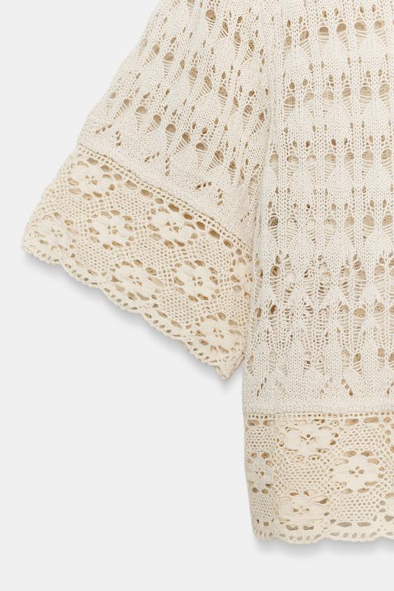 Top en maille pointelle