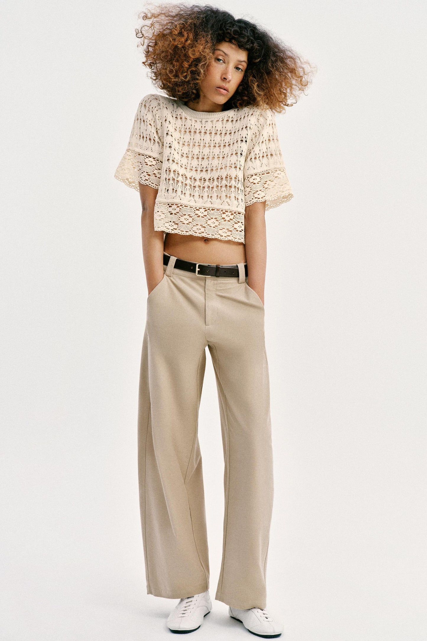 Top en maille pointelle