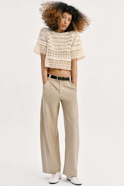 Top en maille pointelle