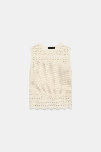 Top en maille pointelle