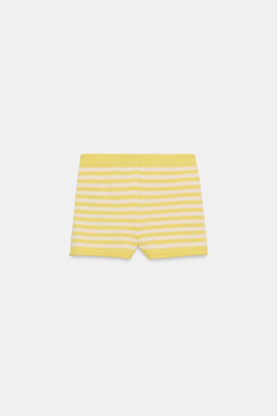 Short en maille rayée
