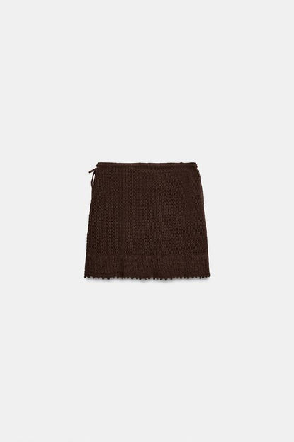 Jupe mini en maille