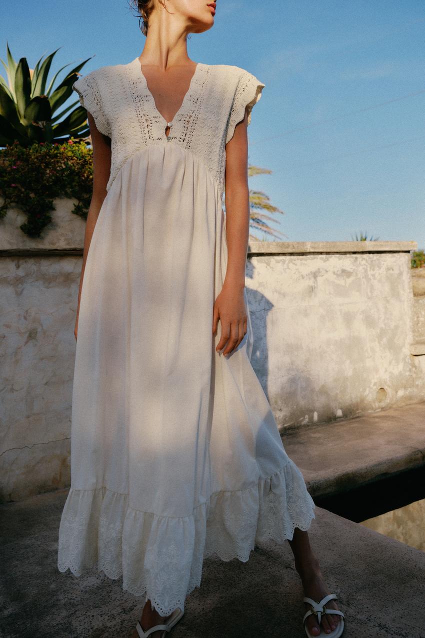 Robe contrastée en maille