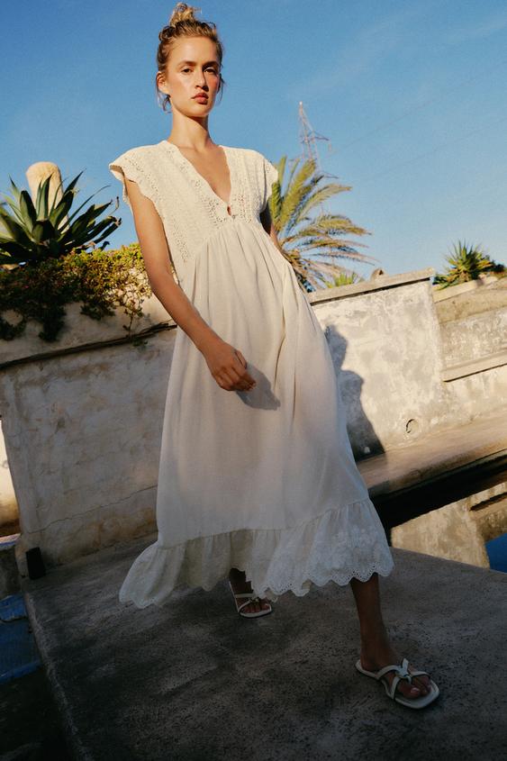 Robe contrastée en maille
