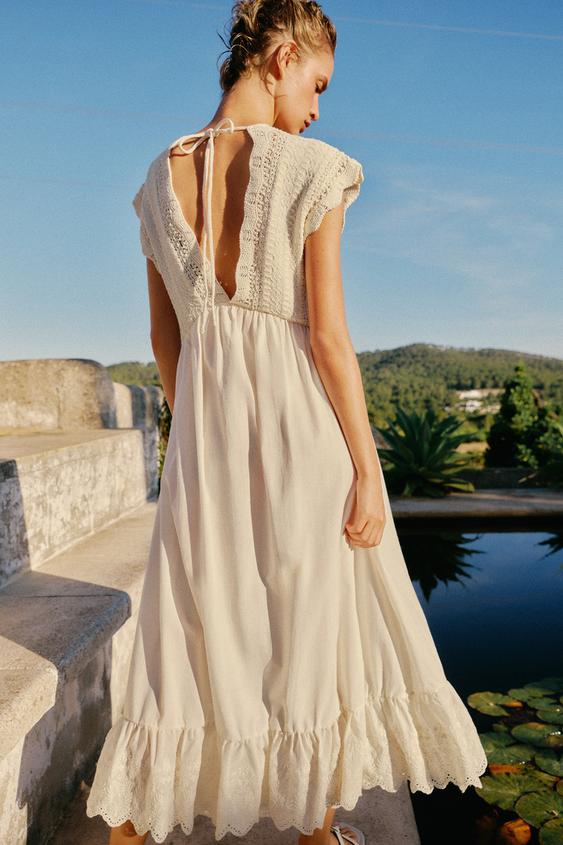 Robe contrastée en maille