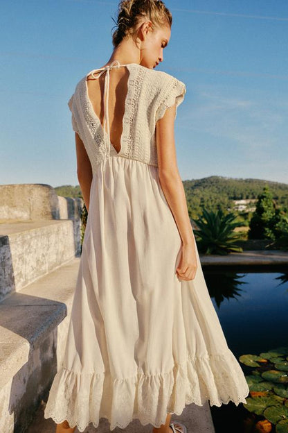Robe contrastée en maille