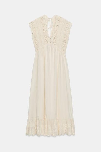 Robe contrastée en maille