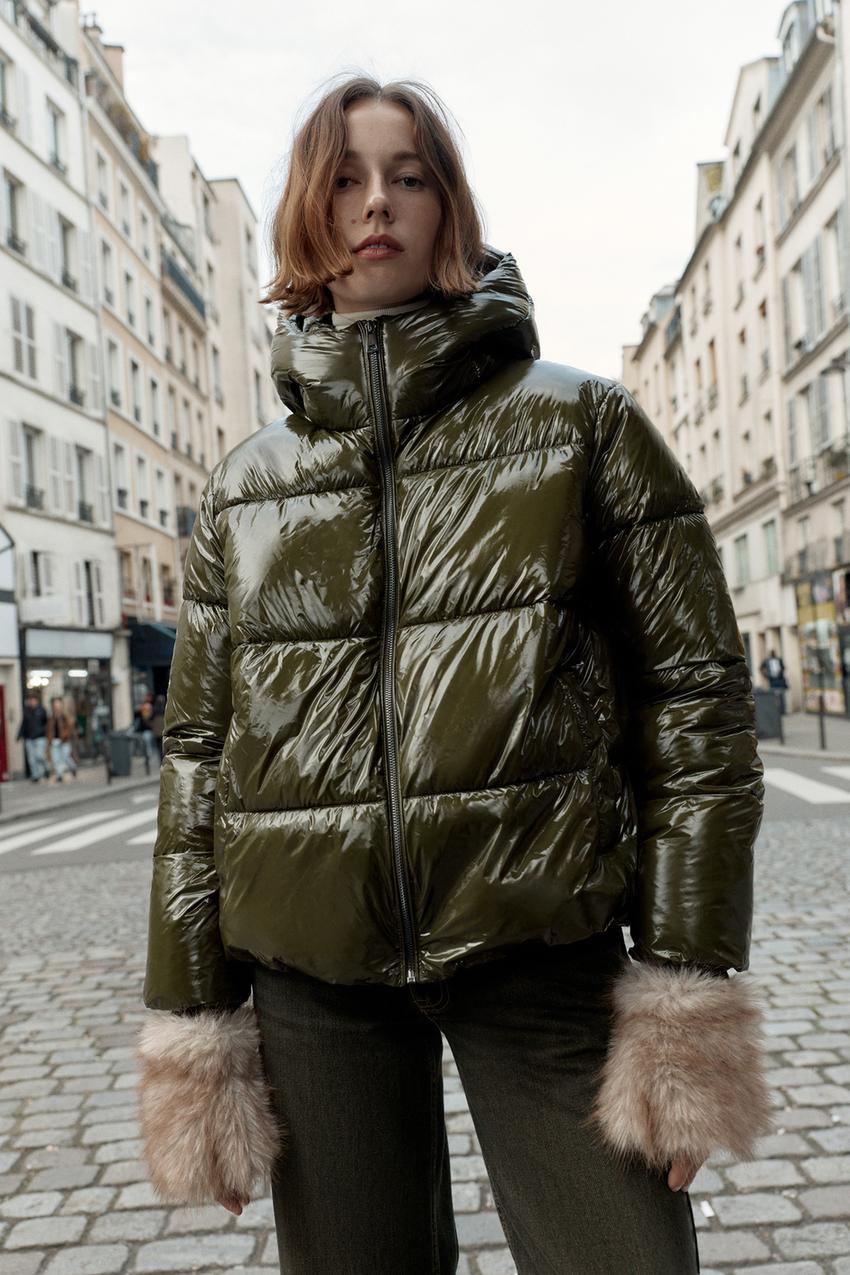 Anorak effet brillant déperlant coupe-vent