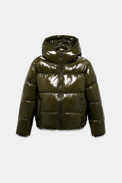 Anorak effet brillant déperlant coupe-vent
