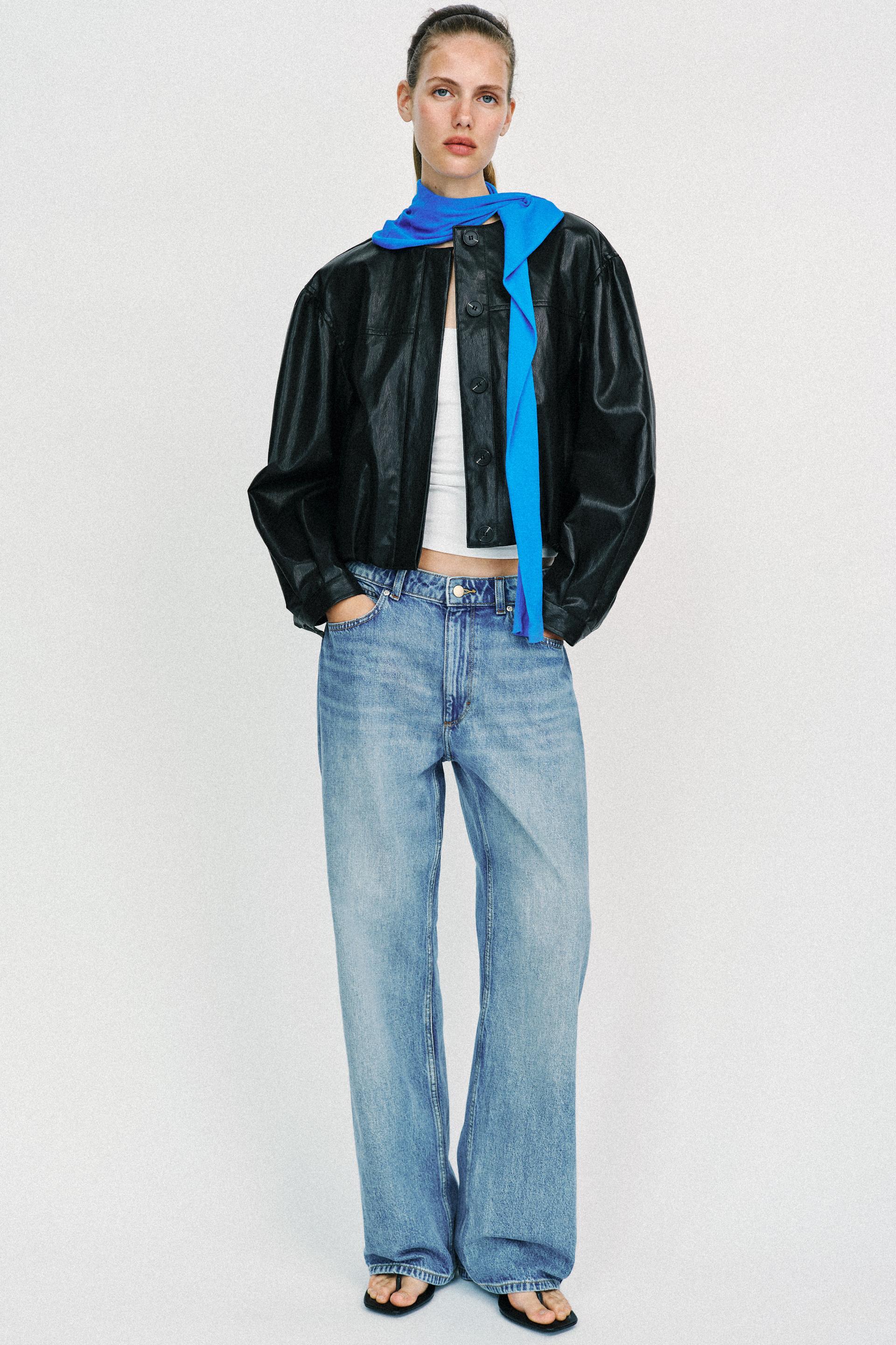 Blouson ballon effet cuir