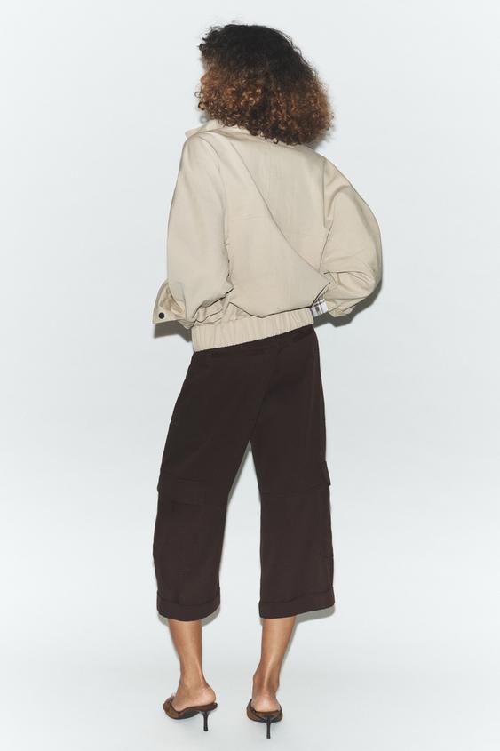 Veste bomber oversize à col montant