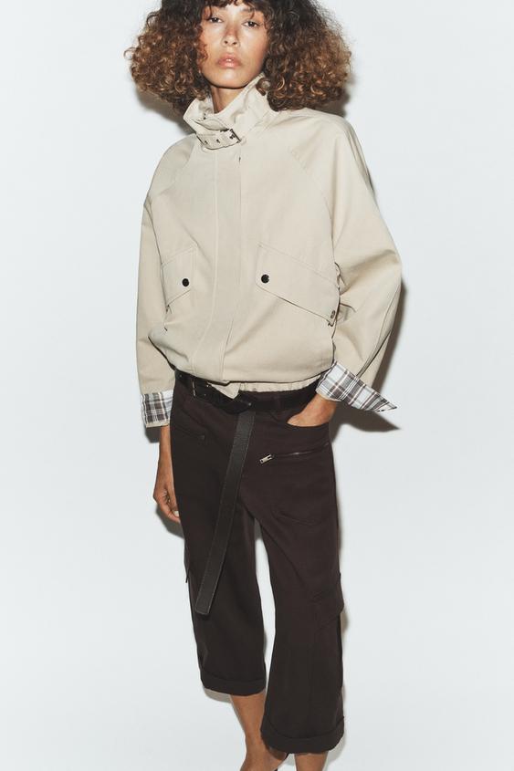 Veste bomber oversize à col montant