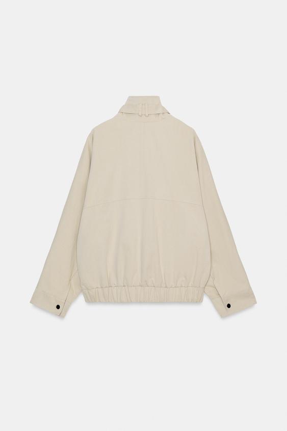 Veste bomber oversize à col montant