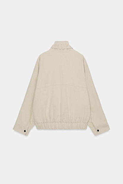 Veste bomber oversize à col montant