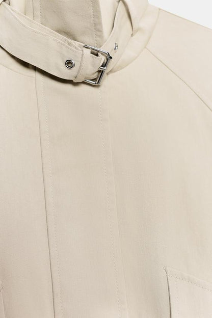 Veste bomber oversize à col montant