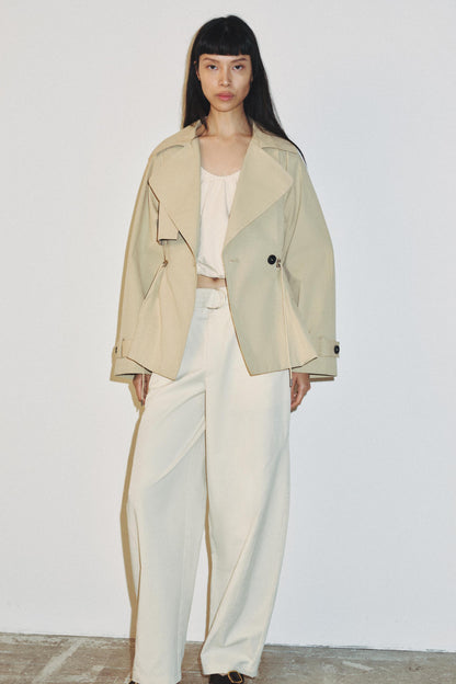 Trench court taille réglable